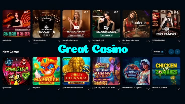 Great Casino خوش آمدید بونس +600% پیشکش موبائل ایپ کے پروموشن سیکشن میں دکھائی دیتی ہے۔